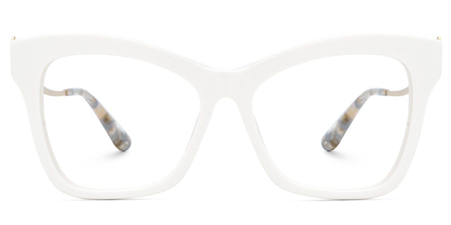 Elida Big White Glasses on sale | Zeelool1