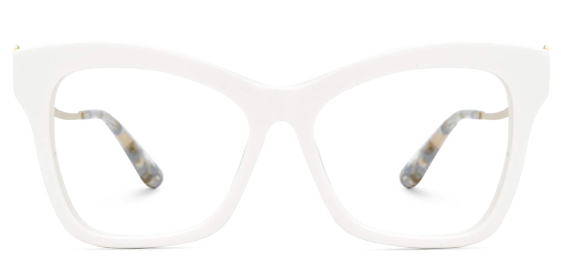 Elida Big White Glasses on sale | Zeelool1