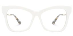 Elida Butterfly White Glasses1