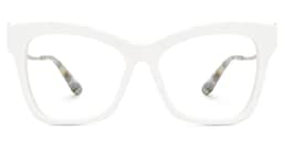 Elida Butterfly White Glasses1