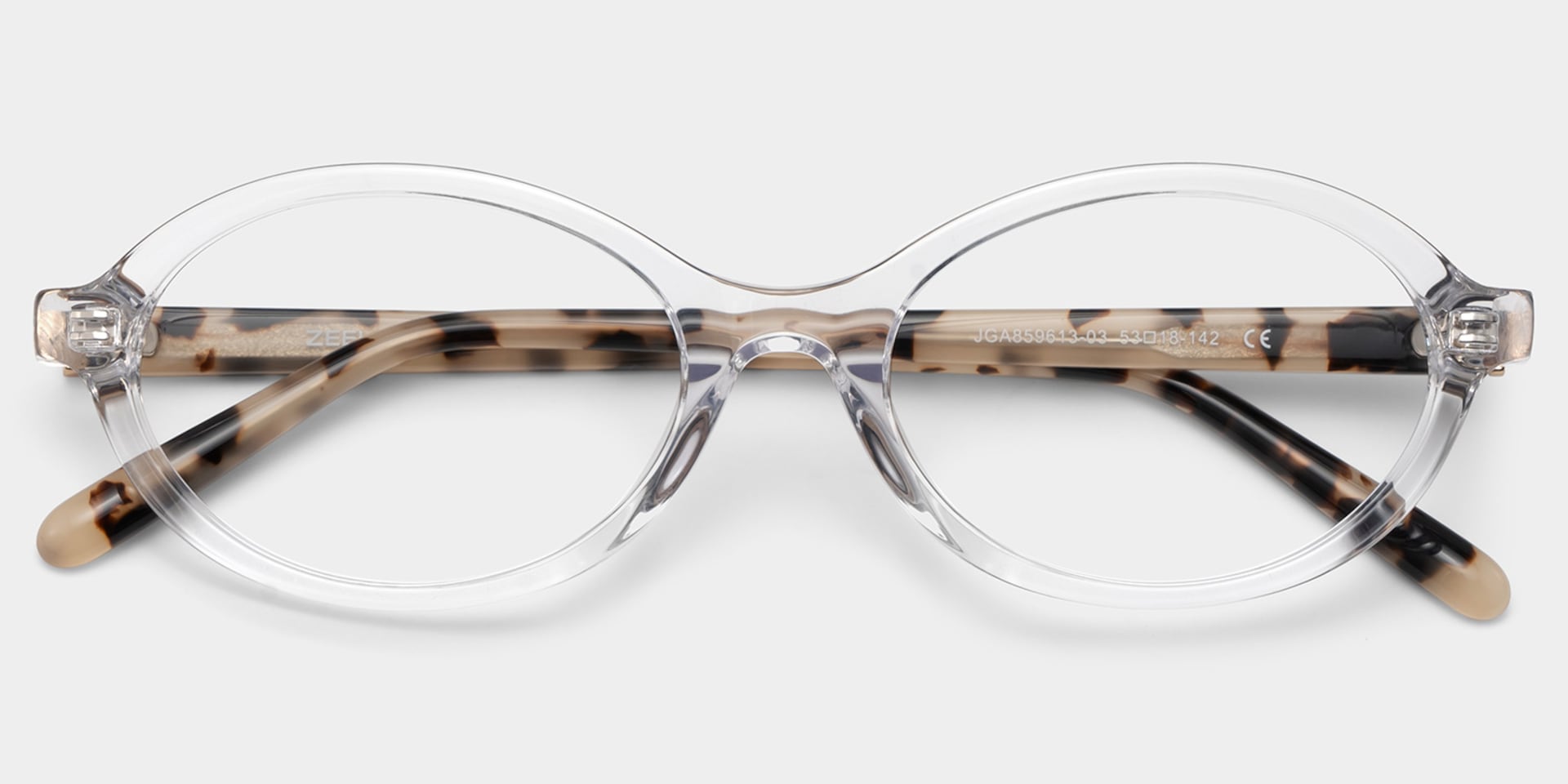 Oval Crystal Eyeglasses- Everly Acetate Frame Glasses2