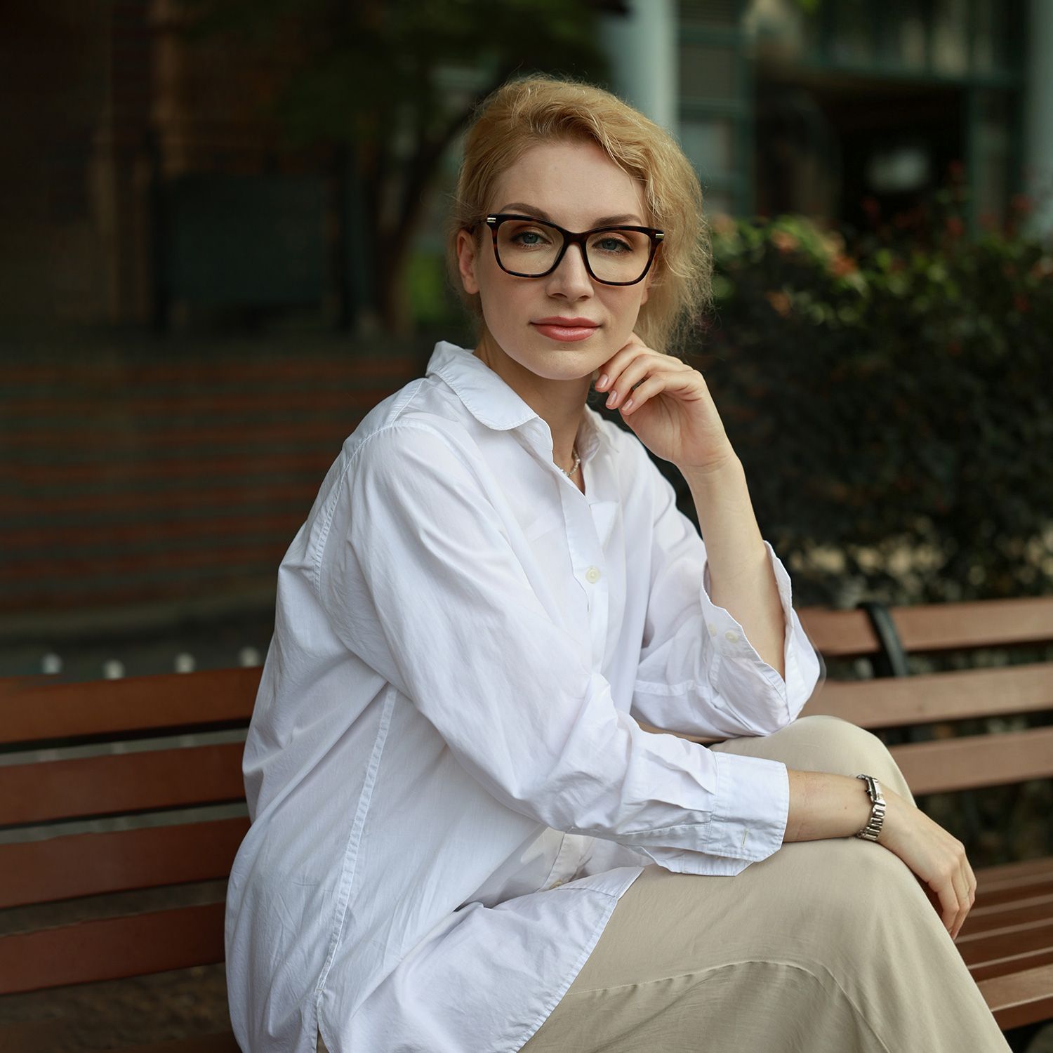 Eliot Tortoise Rectangle Mixed Frame Glasses for Women | ZEELOOL7