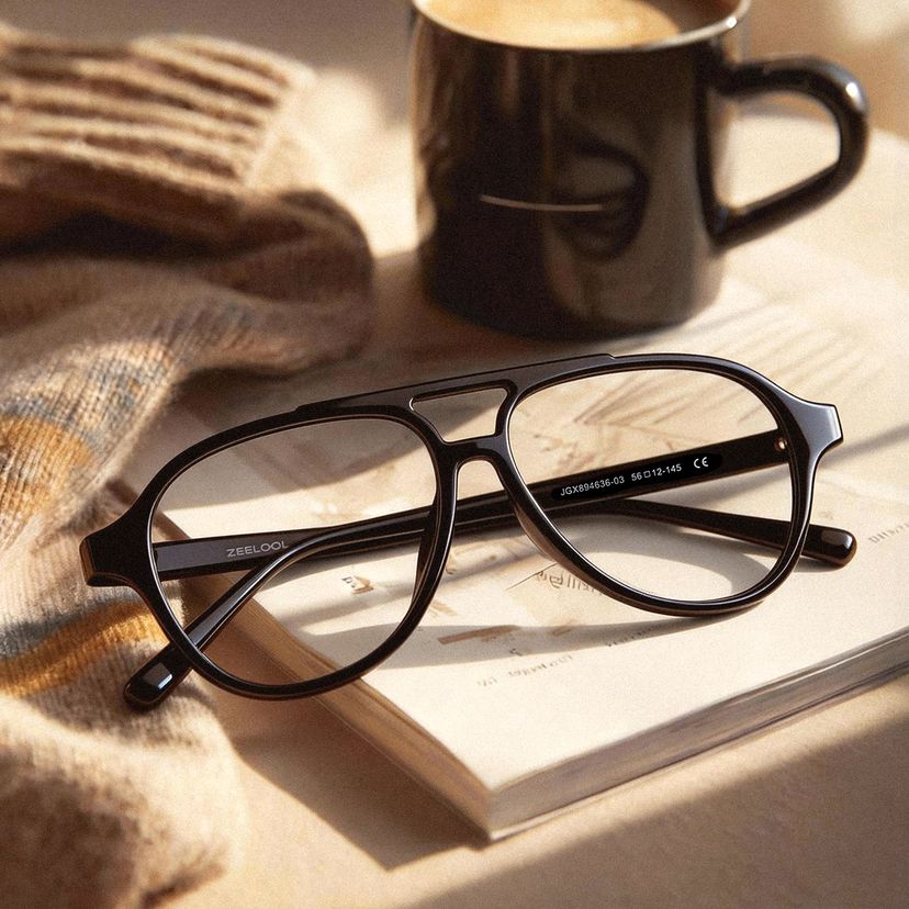 Drew Dark Brown Aviator Glasses