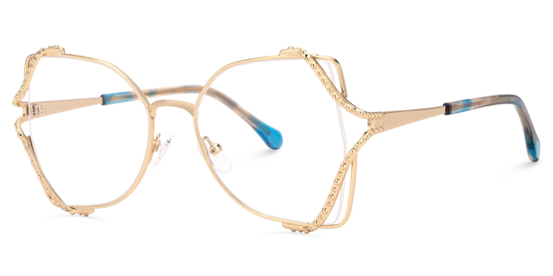 Mcconico Designer Eyeglasses in Butterfly Gold Frame1