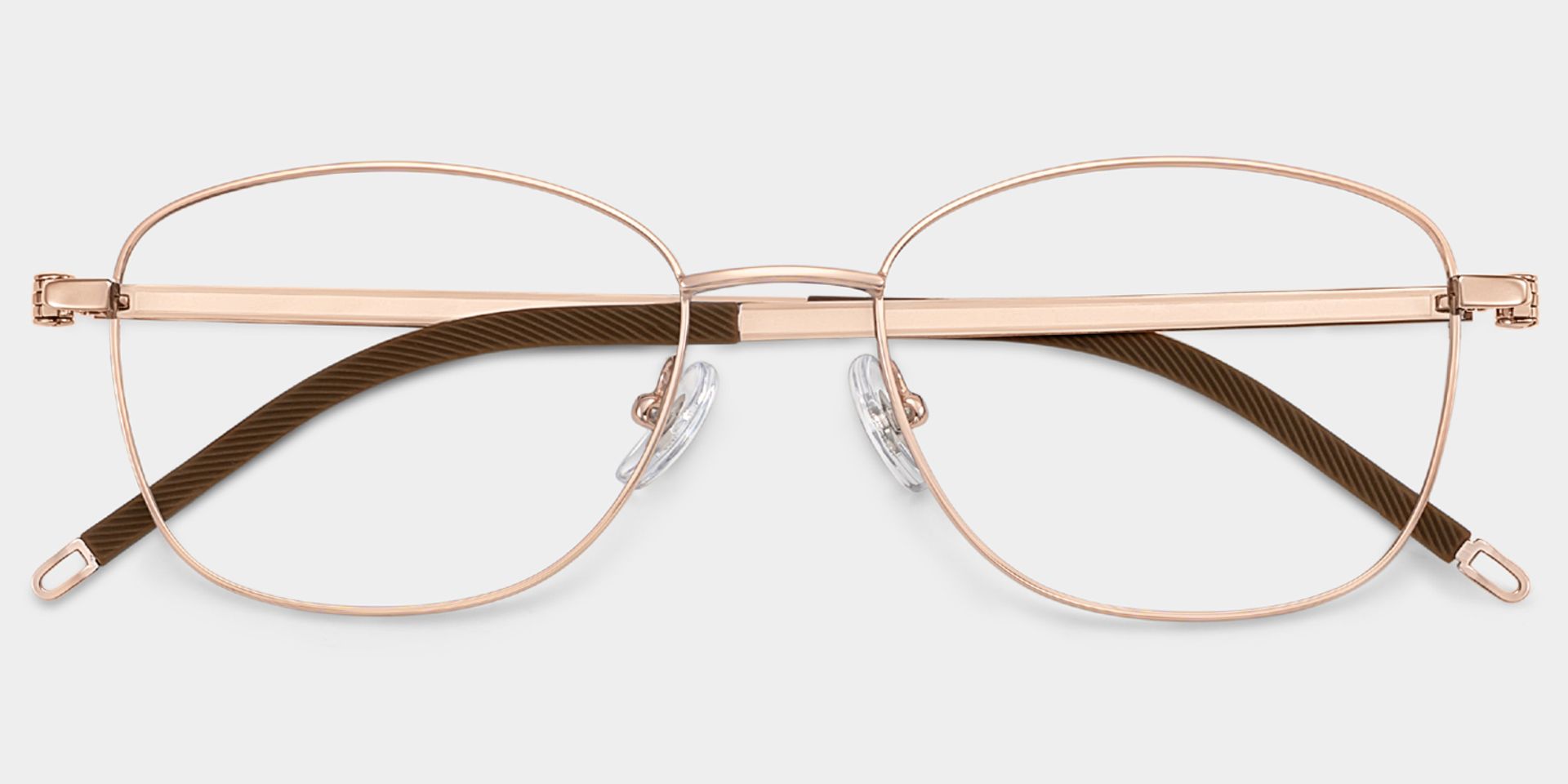 Nicole Gold Wire Frame Glasses in Rectangle Metal Material | ZEELOOL2