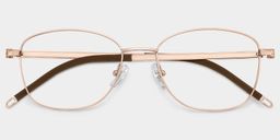 Nicole Gold Rectangle Glasses2