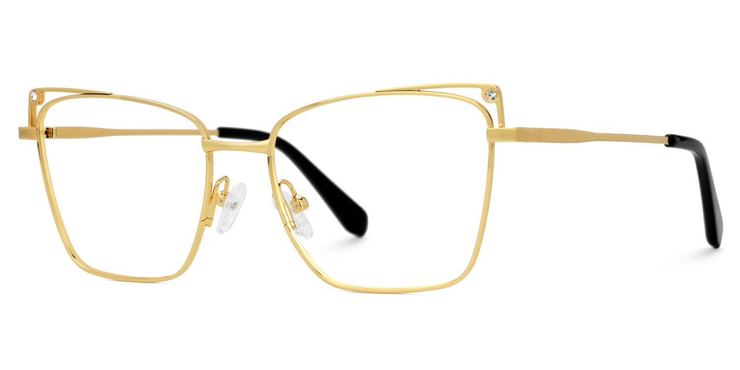 Rectangle Blue Light Blocking Glasses Metal Frame | Zeelool1