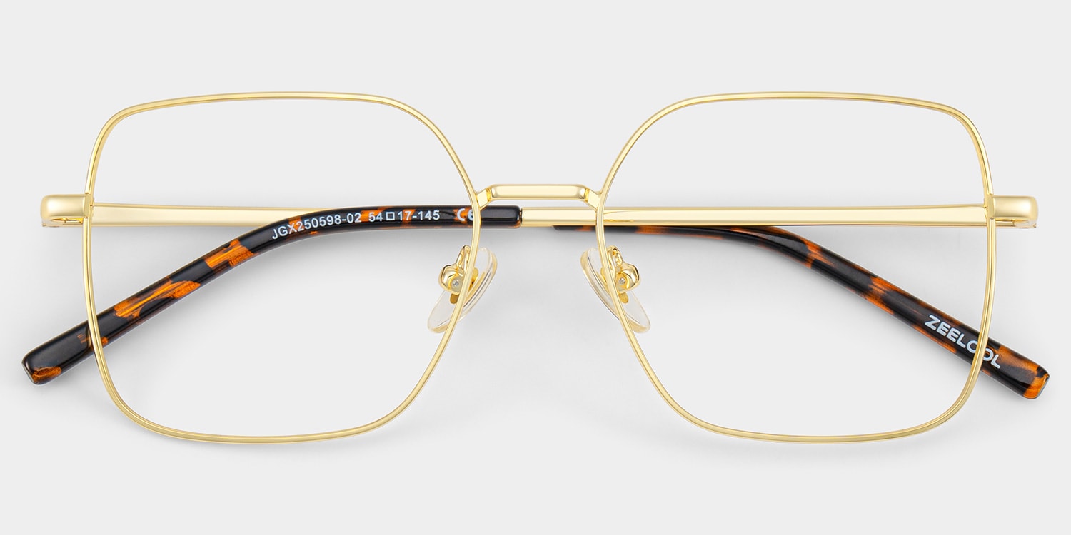 Abigail Square Gold Glasses2