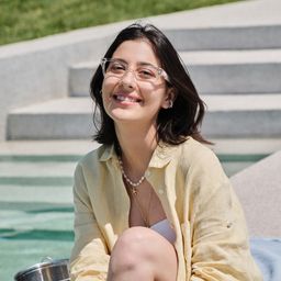 Miranda Clear Yellow Cat eye Glasses7