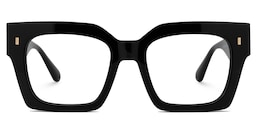 Cummings Square Black Glasses0