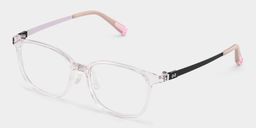 Lane Rectangle Pink Clear Glasses3