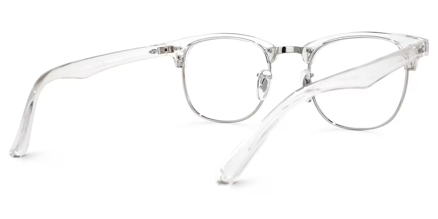 Hacker Browline Clear Glasses | Zeelool Glasses3