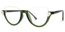 Felicia Cat Eye Green Glasses1