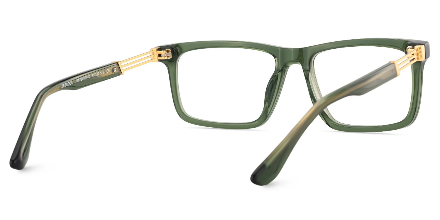 Emerson Eyeglasses in Rectangle Green Frame | Zeelool5