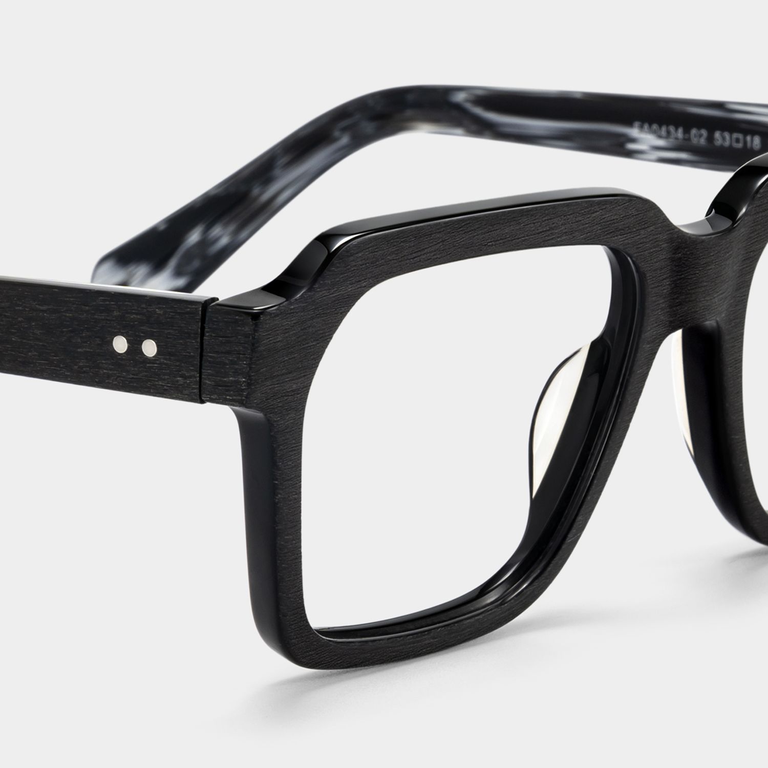 Richard Rectangle Eyeglasses with Black Matte Frames4