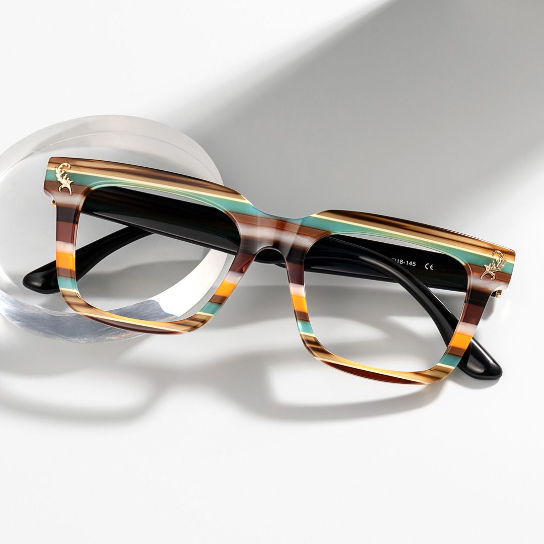 Lauffer Acetate Multicolor Frame Glasses with Square Shape | Zeelool0