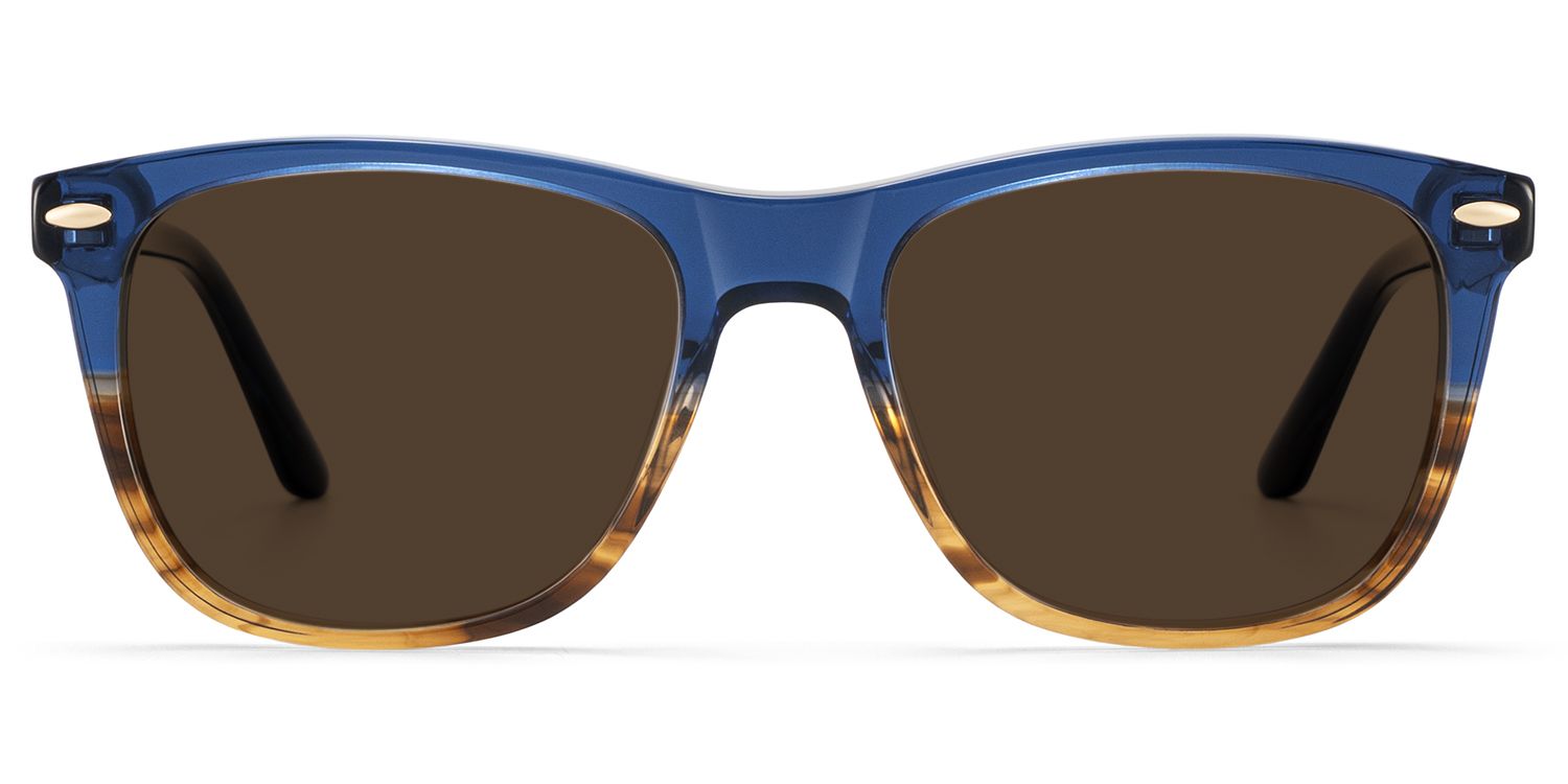 Atlas Rectangle Two-Tone Prescription Sunglasses | ZEELOOL