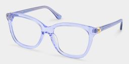Isabella Clear Blue Square Glasses2