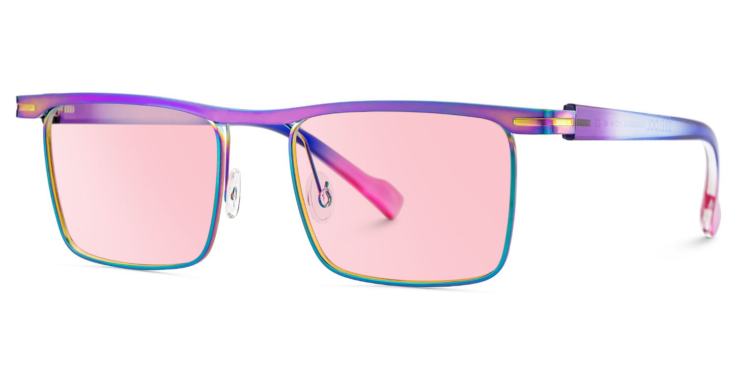 Violet Browline Iridescent Prescription Sunglasses | ZEELOOL