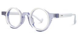 Glanton Round White Glasses1