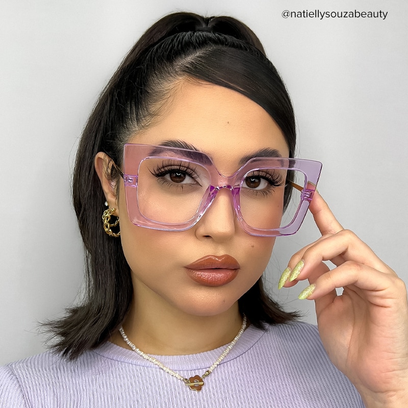 Qatar Square Light-Purple Glasses