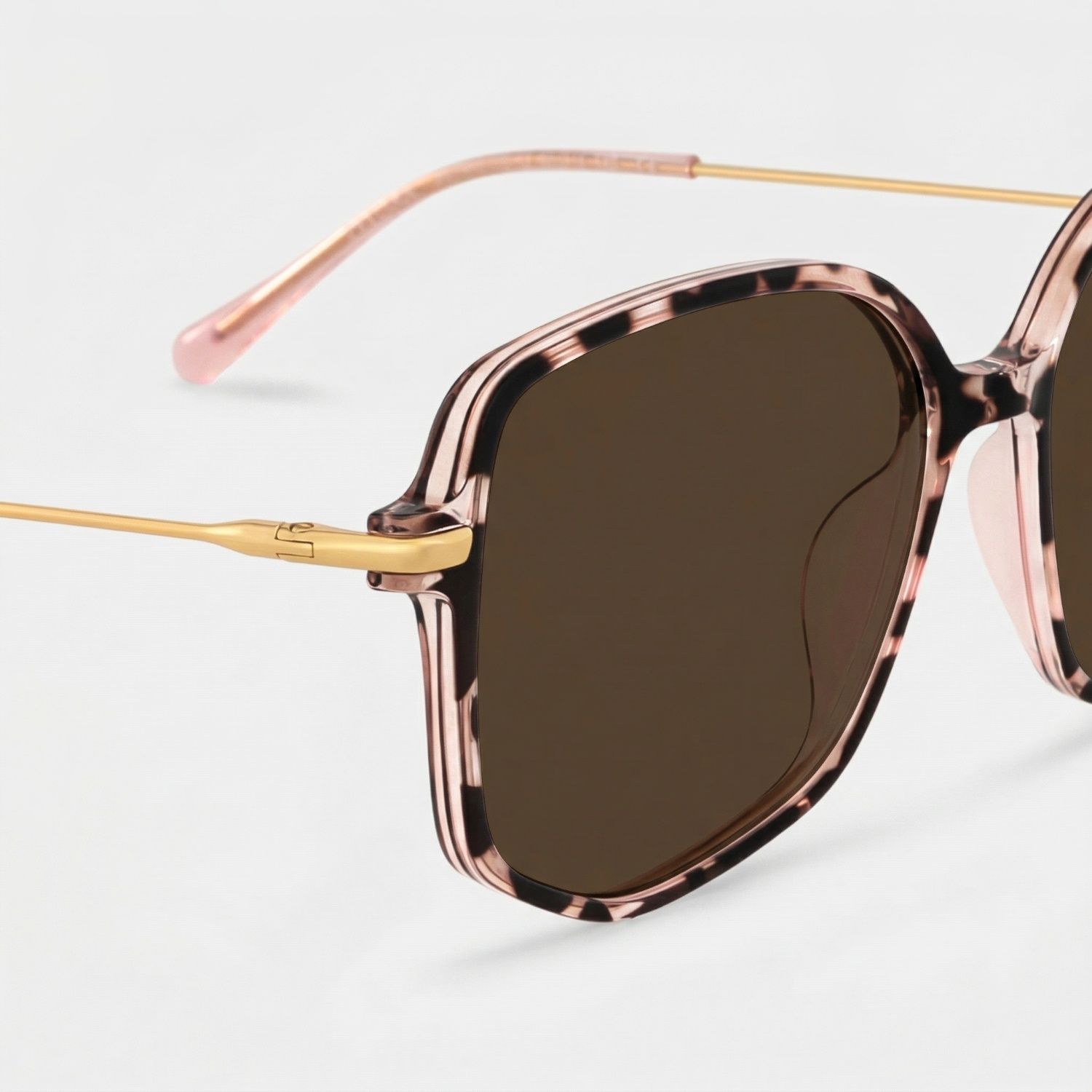 Payton Tr90 Tortoise Geometric Frame Sunglasses | ZEELOOL