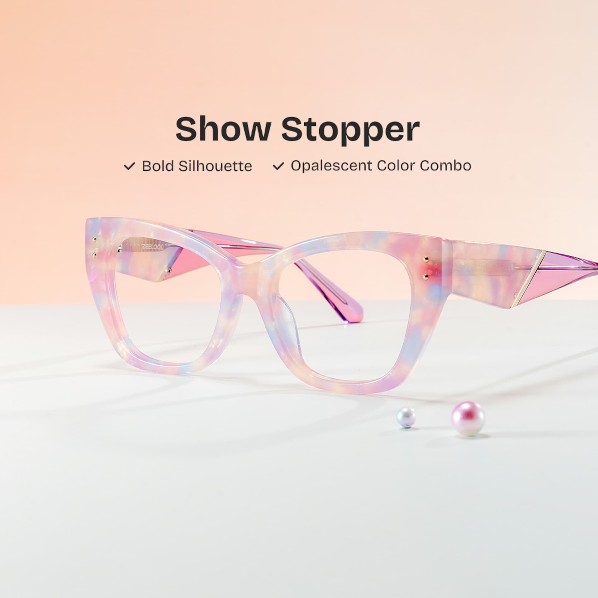 Skylar Purple Frame Glasses with Butterfly Frame Online | ZEELOOL2