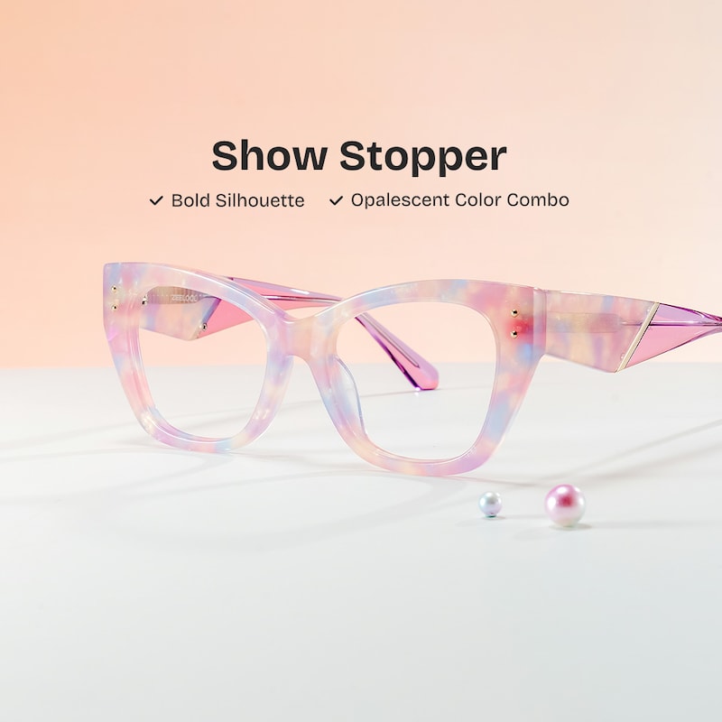 ZEELOOL Skylar Butterfly Purple Glasses