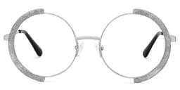 Crowe Round Silver Glasses0