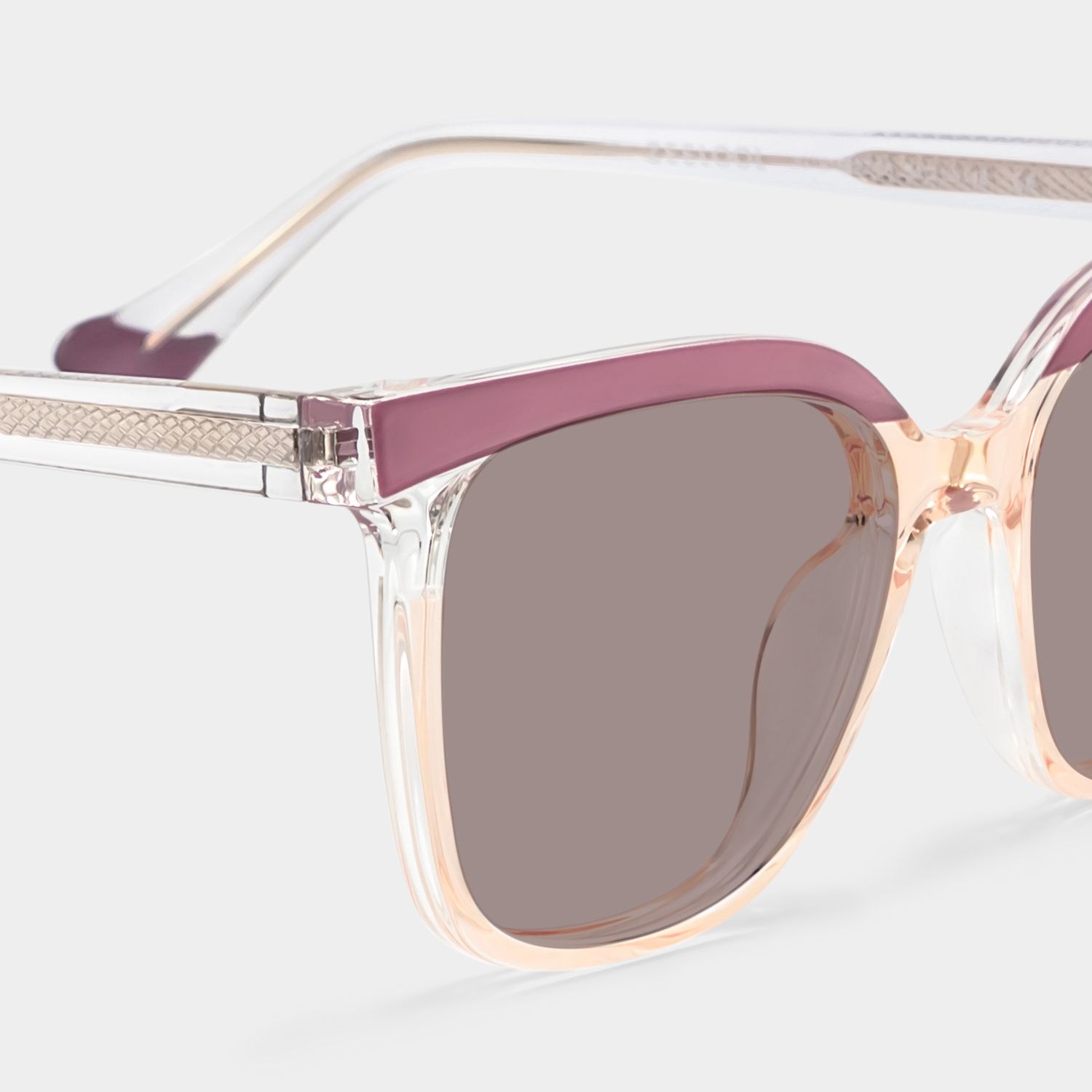 Square Tawana Purple Glasses deals -Zeelool Glasses