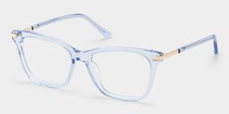 Eliot Clear Blue Rectangle Glasses2