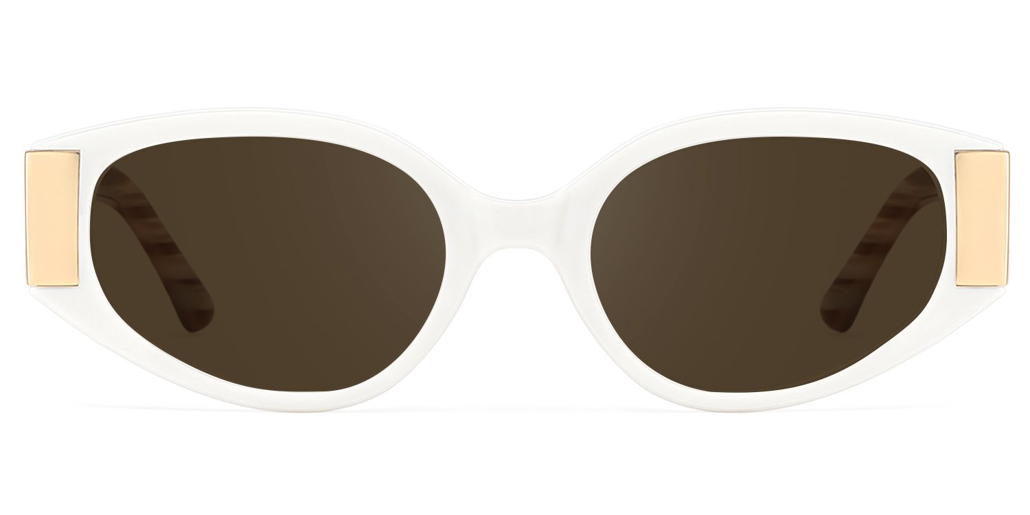 Havana white Frame Polarized Sunglasses with cat-eye Style Online