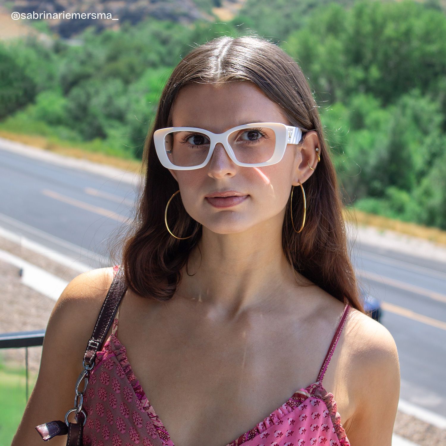 Hannah White Rectangle Frame Eyeglasses | ZEELOOL