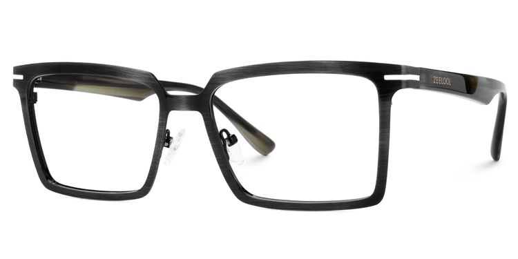 Sharma Rectangle Black Glasses