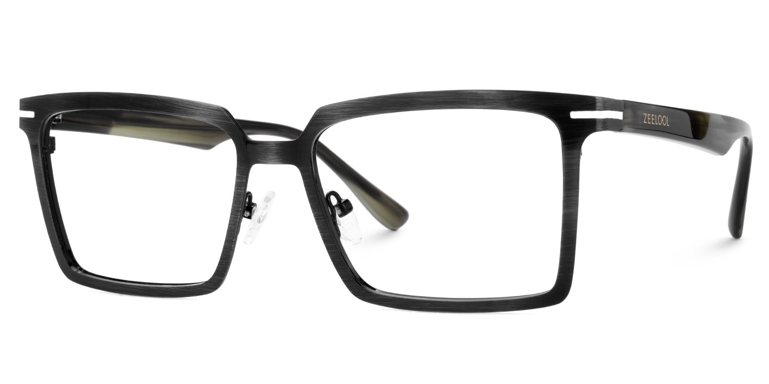 Sharma Rectangle Black Glasses Frames for Men3