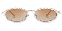 Salas Oval Gray Sunglasses0