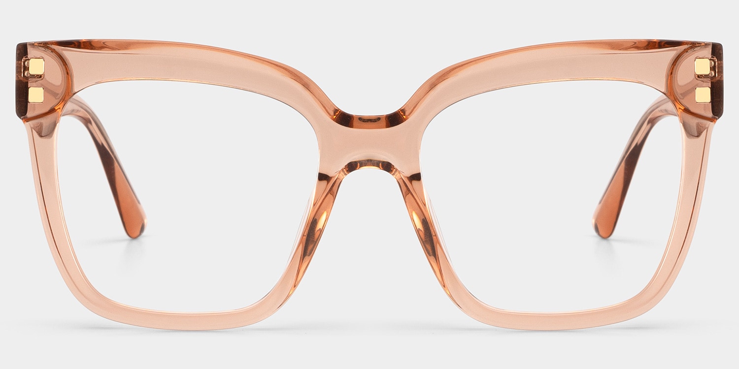 Minguela Square Pink-Tortoise Glasses | Zeelool Glasses