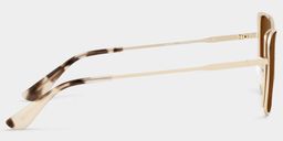 Tessa Cat eye Khaki Gold Glasses3