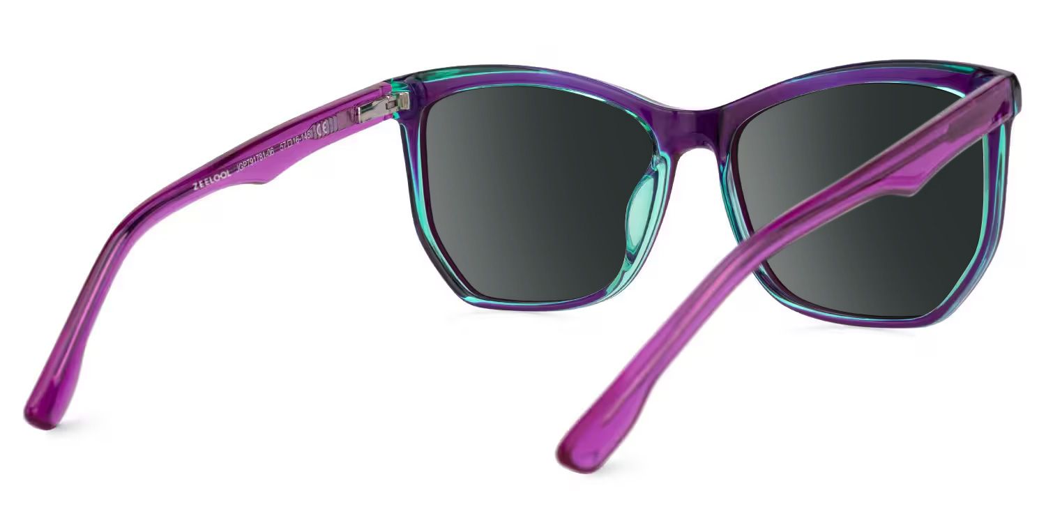 Geometric Libby Purple Sunglasses deals -Zeelool Glasses3