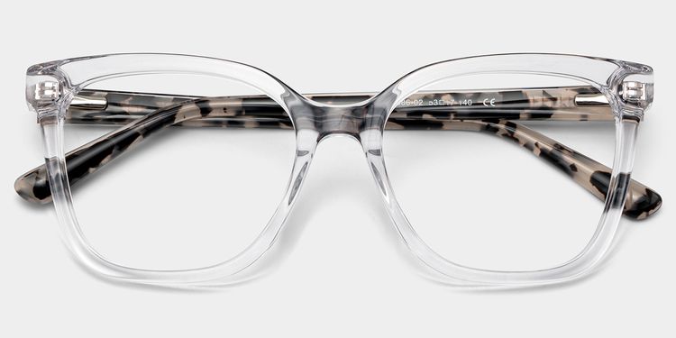 Sage Rectangle Clear Glasses