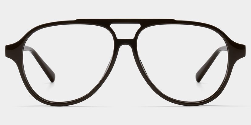 Drew Dark Brown Aviator Glasses