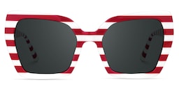 Pavia Butterfly Red Striped Glasses0