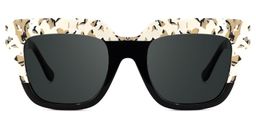 Carolann Square Black Glasses0