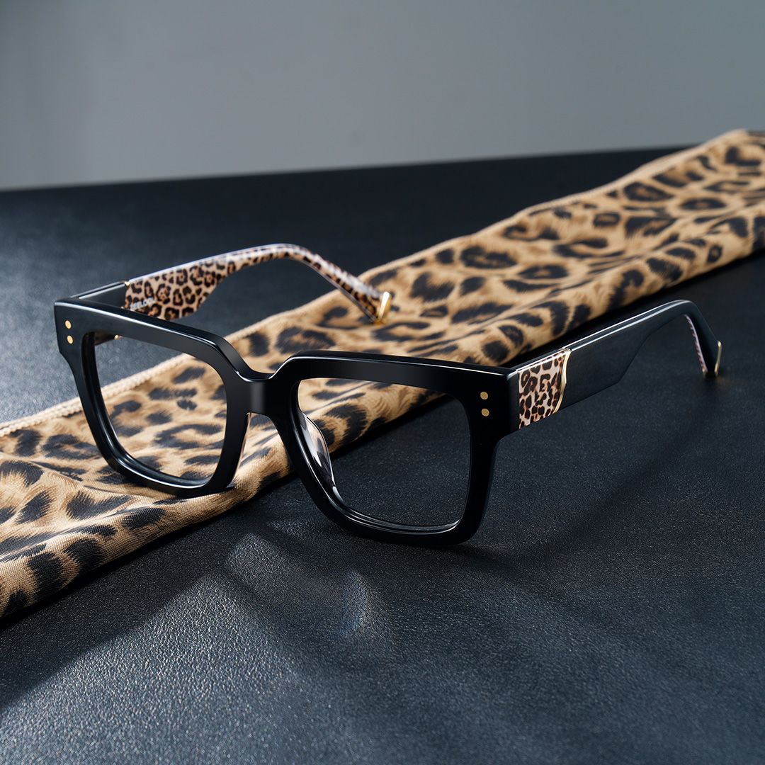 Caius Black Frame Glasses with Square Frame Online | ZEELOOL