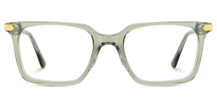 Goveo Rectangle Green Glasses