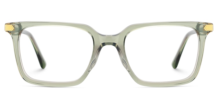 Goveo Rectangle Green Glasses