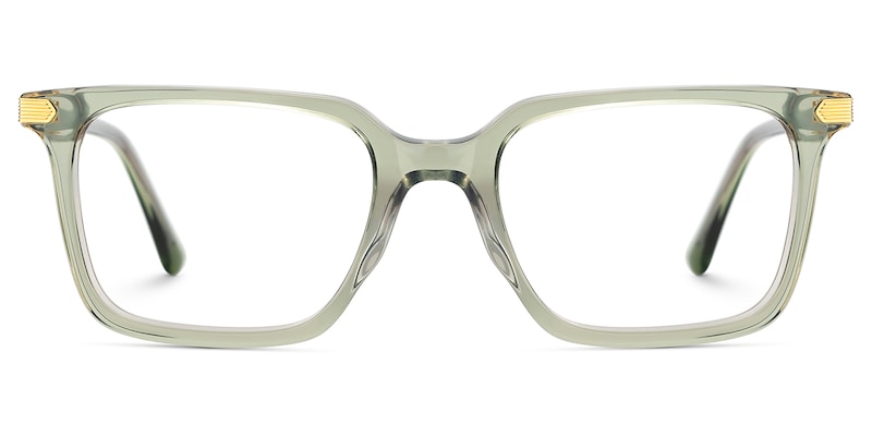 Goveo Rectangle Green Glasses