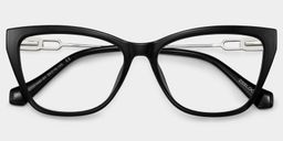 Celeste Black Cat-eye Glasses2