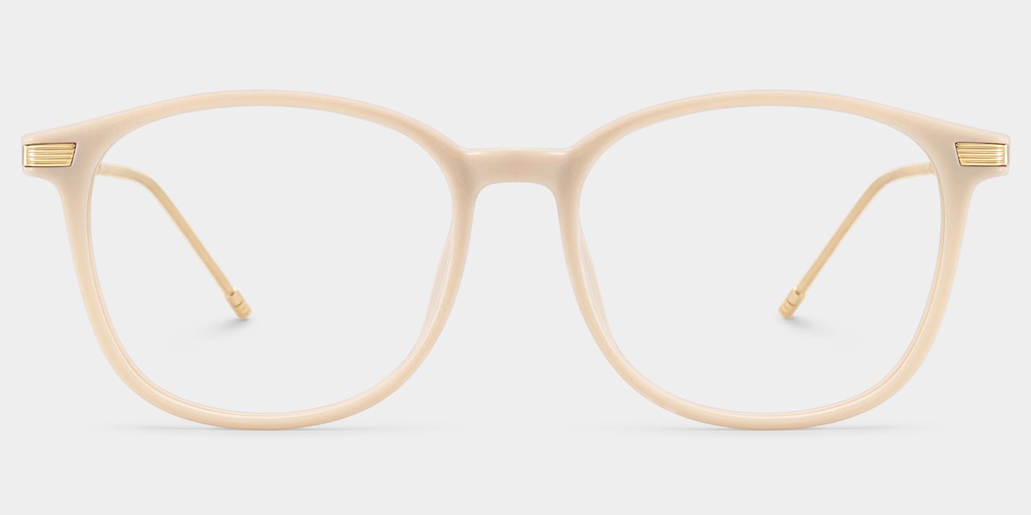 Greene Beige Square Mixed Frame Glasses for Women | ZEELOOL1