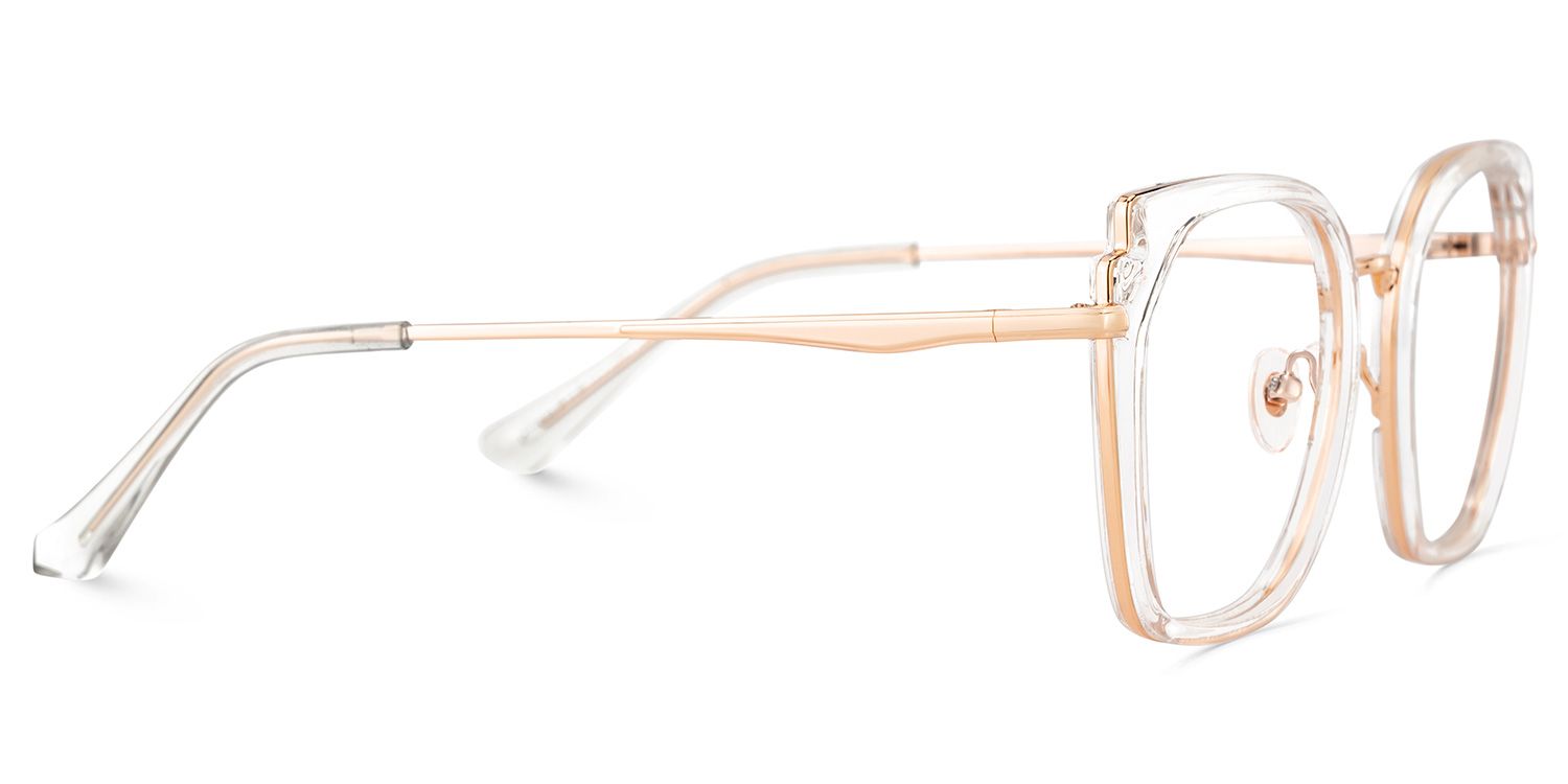 Clear Metal Frame Glasses With Wide Size For Women3